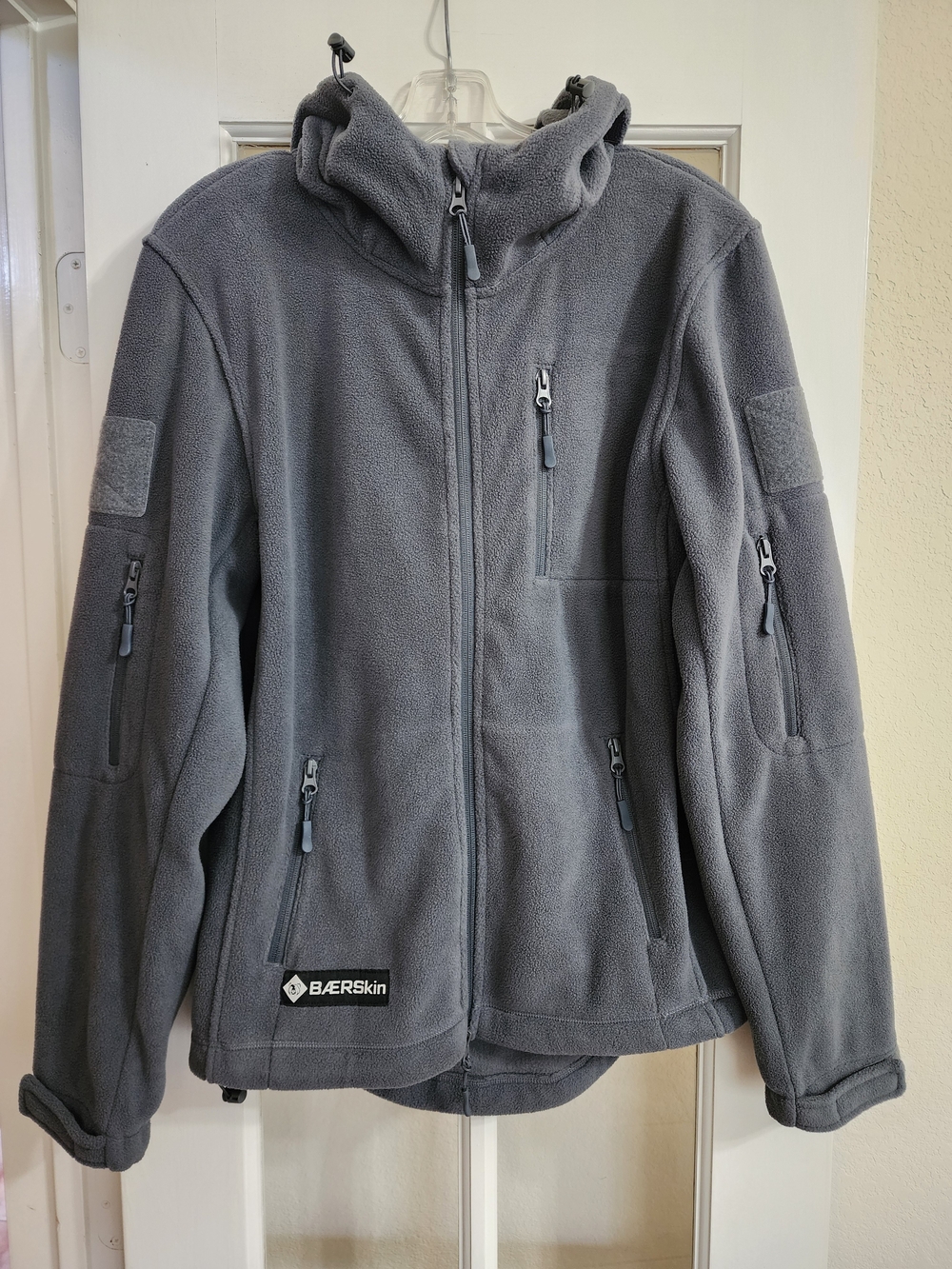 BAERSkin V1 Tactical Hoodie Men's S Gray Fleece Multi Pocket Jacket